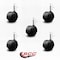 Service Caster 2'' Black Metal Hood Twin Wheel Caster Nylon Wheels Grip Ring Stem, 5PK SCC-GR02S50D-NYS-FB-716X1716-5 - alternate 2